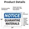 Signmission Quarantine Materials, 24 in W x Rectangle, Vinyl Decal OS-2PACK-NS-D-1824-L-17938 - alternate 6